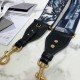 Replica Dior Shoulder Strap with Ring In Blue Dior Palms Embroidery