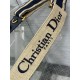 Replica Dior Adjustable Shoulder Strap with Ring Embroidery Canvas Blue