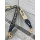 Replica Dior Shoulder Strap with Ring Oblique Embroidery with Medallions Blue
