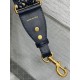 Replica Dior Shoulder Strap with Ring Oblique Embroidery with Medallions Blue