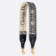 Replica Dior Shoulder Strap with Ring Oblique Embroidery with Medallions Blue