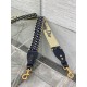 Replica Dior Shoulder Strap with Ring Oblique Embroidery Blue