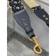 Replica Dior Shoulder Strap with Ring Oblique Embroidery Blue