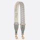 Fake Dior Shoulder Strap with Ring Oblique Embroidery Gray Replica Fake Dior Shoulder Strap with Ring Oblique Embroidery Gray Replica