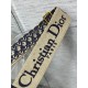 Replica Dior Adjustable Shoulder Strap with Ring Oblique Embroidery Blue