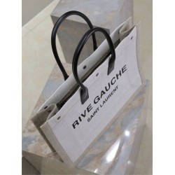 YSL Saint Laurent Rive Gauche Beige Tote Bag