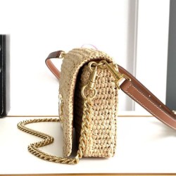 Replica Celine Multipochette Raffia 10M432 Coffee Copy