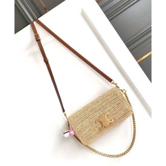 Replica Celine Multipochette Raffia 10M432 Coffee Copy