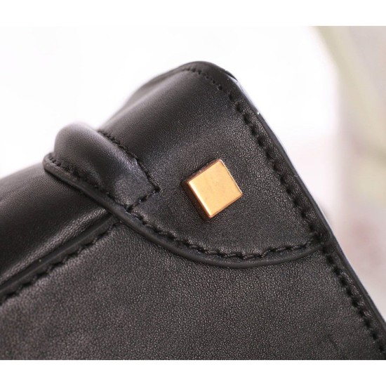Replica Celine Micro Luggage Bag In Black Calfskin