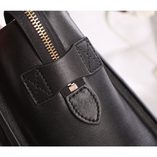 Replica Celine Micro Luggage Bag In Black Calfskin