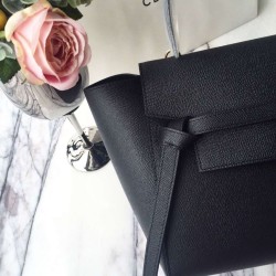 Replica Celine Mini Belt Tote Bag In Black Epsom Leather