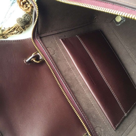 Replica Celine Mini Belt Tote Bag In Burgundy Calfskin