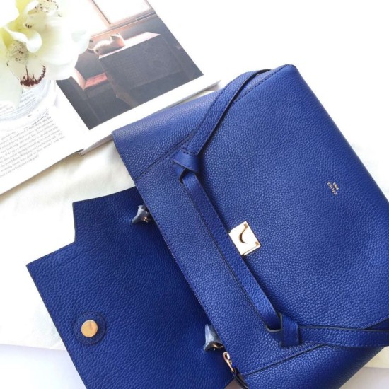 Replica Celine Mini Belt Tote Bag In Indigo Grained Leather