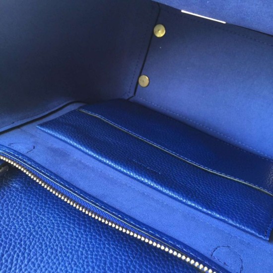 Replica Celine Mini Belt Tote Bag In Indigo Grained Leather