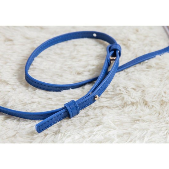 Replica Celine Large Trio Crossbody Bag In Blue Calfskin