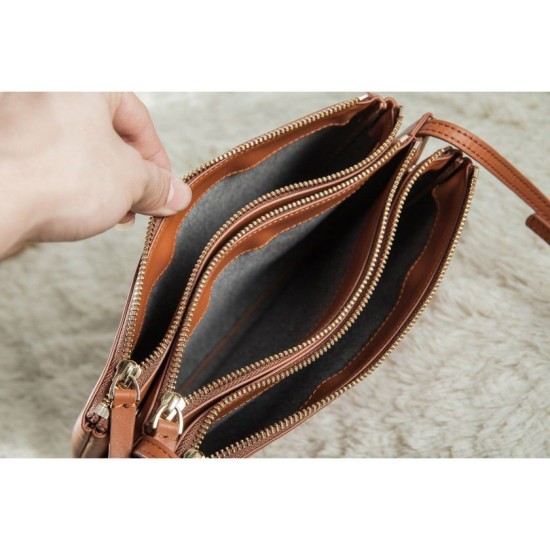 Replica Celine Large Trio Crossbody Bag In Brown Calfskin Replica Celine Large Trio Crossbody Bag In Brown Calfskin