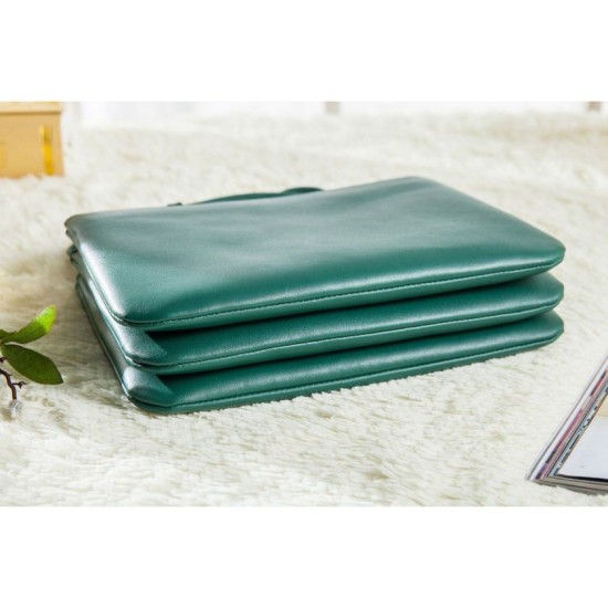 Replica Celine Large Trio Crossbody Bag In Green Calfskin
