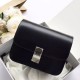 Replica Celine Medium Classic Box Bag In Black Spazzolato Calfskin