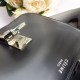 Replica Celine Medium Classic Box Bag In Black Spazzolato Calfskin