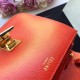 Replica Celine Medium Classic Box Bag In Red Goatskin