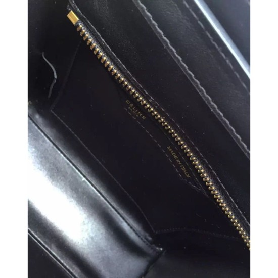 Replica Celine Nano Luggage Bag In Black Calfskin