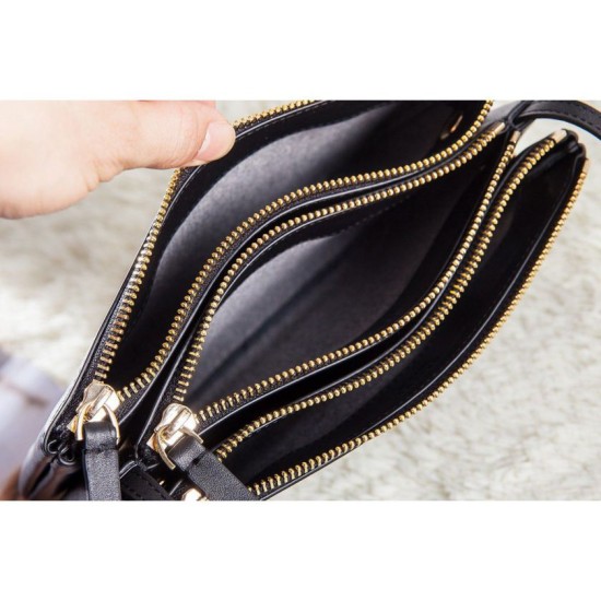 Replica Celine Small Trio Crossbody Bag In Black Calfskin