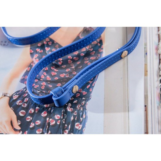 Replica Celine Small Trio Crossbody Bag In Blue Calfskin