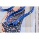 Replica Celine Small Trio Crossbody Bag In Blue Calfskin
