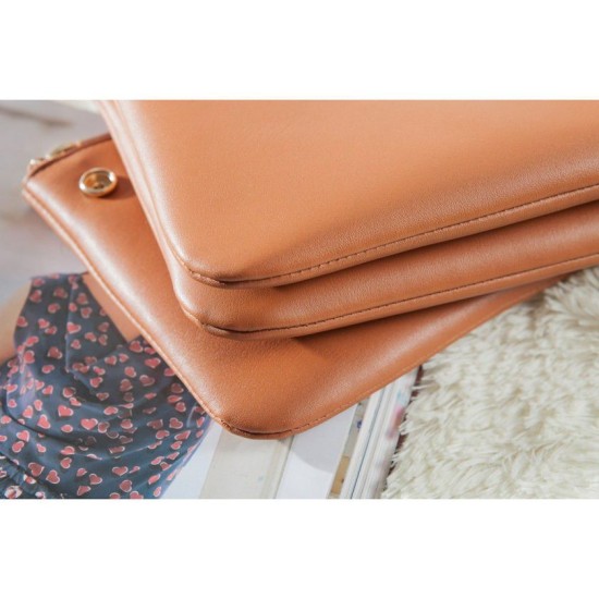 Replica Celine Small Trio Crossbody Bag In Brown Calfskin