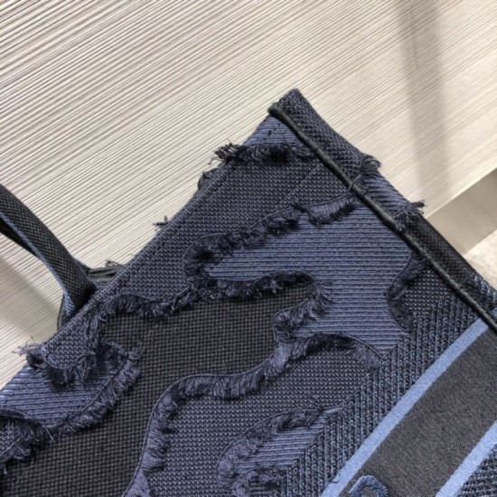 Fake Christian Dior Oversize Book Tote Shopping bag Dark Blue Replica