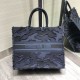 Fake Christian Dior Oversize Book Tote Shopping bag Dark Blue Replica