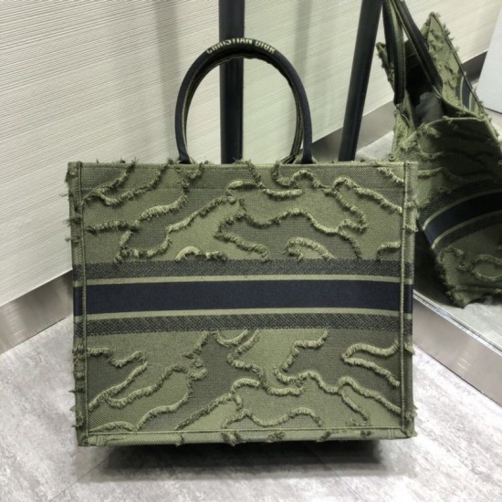 Replica Christian Dior Oversize Book Tote Shopping Bag Army green Replica Christian Dior Oversize Book Tote Shopping Bag Army green