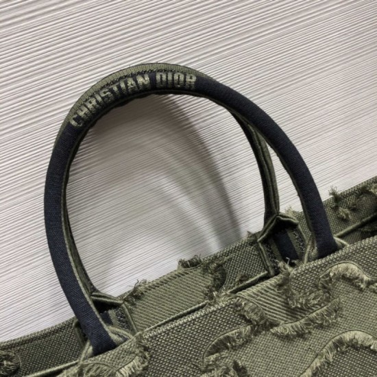 Replica Christian Dior Oversize Book Tote Shopping Bag Army green Replica Christian Dior Oversize Book Tote Shopping Bag Army green