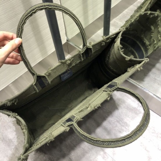Replica Christian Dior Oversize Book Tote Shopping Bag Army green Replica Christian Dior Oversize Book Tote Shopping Bag Army green