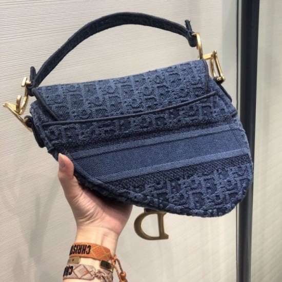 Replica Christian Dior Saddle Bag M0446 Blue