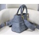 Replica Christian Dior Medium Lady D-Lite Embroidered Cannage Bag Blue Fake Christian Dior Medium Lady D-Lite Embroidered Cannage Bag Blue Replica