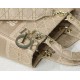 Fake Christian Dior Medium Lady D-Lite Embroidered Cannage Bag Apricot Replica