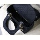 Fake Christian Dior Medium Lady D-Lite Embroidered Cannage Bag Black Replica Fake Christian Dior Medium Lady D-Lite Embroidered Cannage Bag Black Replica