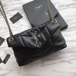 Replica YSL Saint Laurent Loulou Puffer Small Bag Black