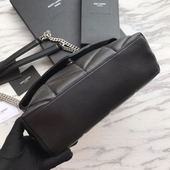 Fake YSL Saint Laurent Loulou Puffer Small Bag Black Replica Replica YSL Saint Laurent Loulou Puffer Small Bag Black