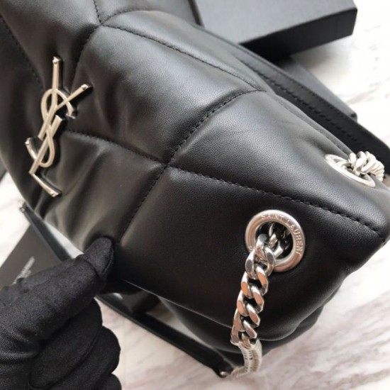 Fake YSL Saint Laurent Loulou Puffer Small Bag Black Replica Replica YSL Saint Laurent Loulou Puffer Small Bag Black