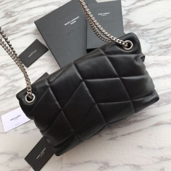 Fake YSL Saint Laurent Loulou Puffer Small Bag Black Replica Replica YSL Saint Laurent Loulou Puffer Small Bag Black