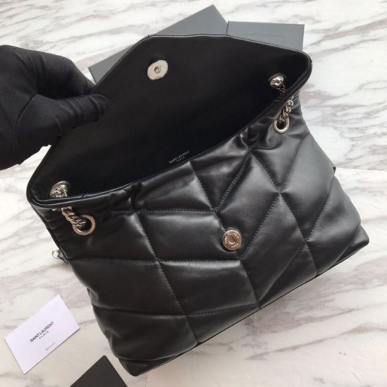 Fake YSL Saint Laurent Loulou Puffer Small Bag Black Replica Replica YSL Saint Laurent Loulou Puffer Small Bag Black