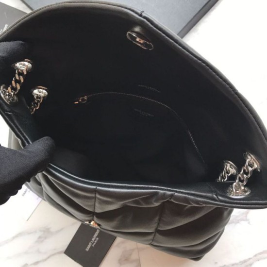 Fake YSL Saint Laurent Loulou Puffer Small Bag Black Replica Replica YSL Saint Laurent Loulou Puffer Small Bag Black