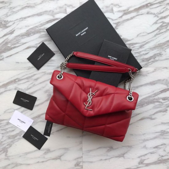 Replica YSL Saint Laurent Loulou Puffer Small Bag Red