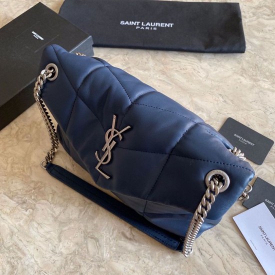 Fake YSL Saint Laurent Loulou Puffer Small Bag Blue Replica