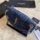Fake YSL Saint Laurent Loulou Puffer Small Bag Blue Replica