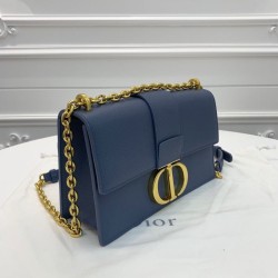Fake Christian Dior 93118 EPSOM handle Bag Blue Replica