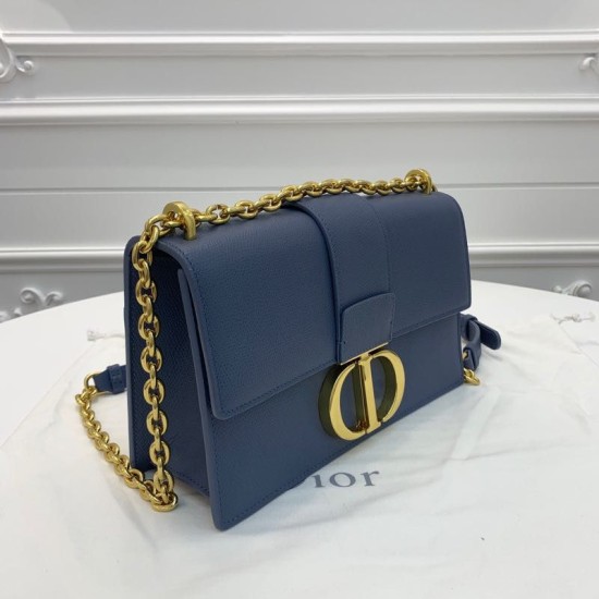 Fake Christian Dior 93118 EPSOM handle Bag Blue Replica