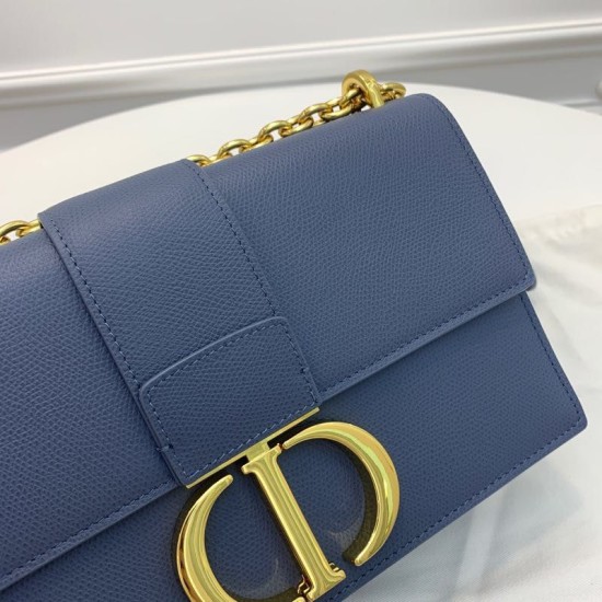 Fake Christian Dior 93118 EPSOM handle Bag Blue Replica